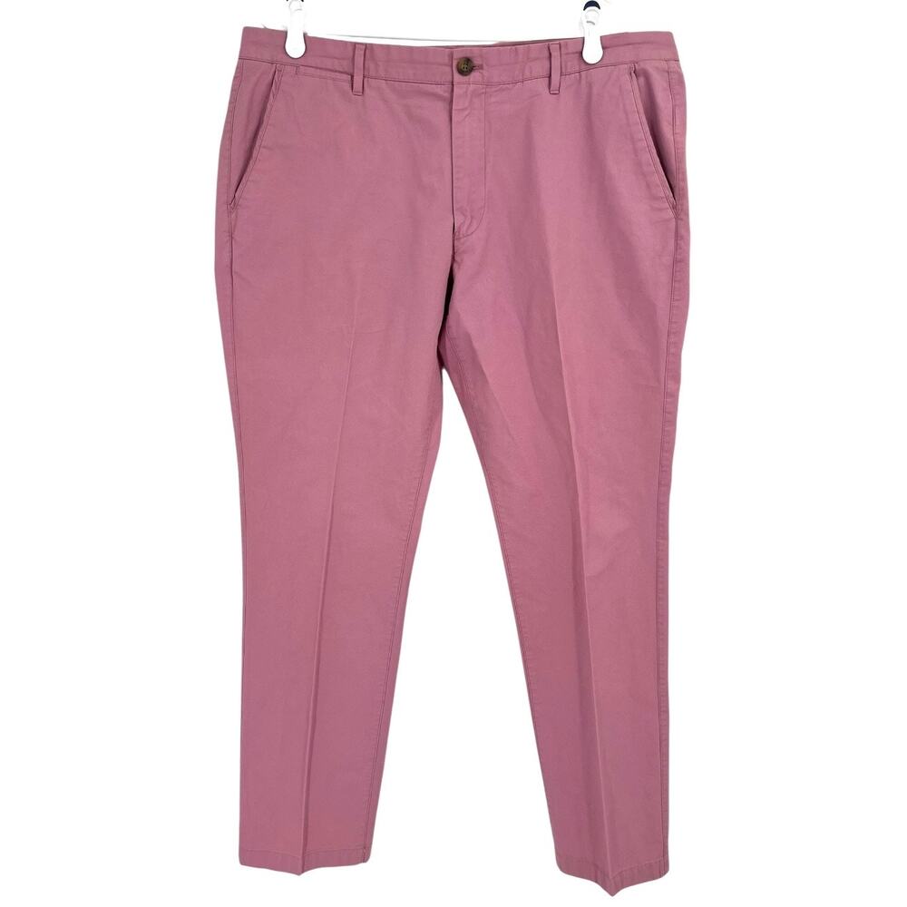 Bonobos Flat Front Tailored Fit Chino Pant Dusty Pink Cotton Men's 38x32